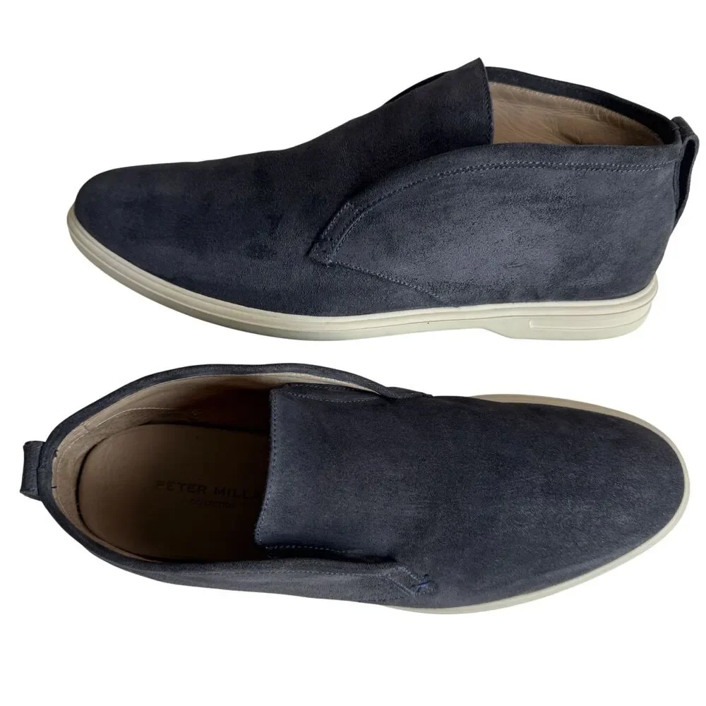 PETER MILLAR  Excursionist Slip-On Chukka Suede Leather Boot Blue Men's Size 11M